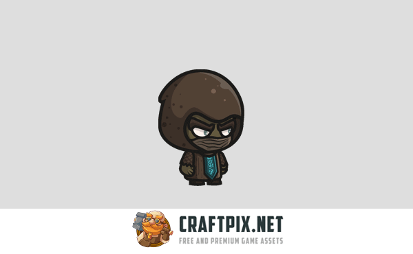 Chibi Technomage Character Game Sprites