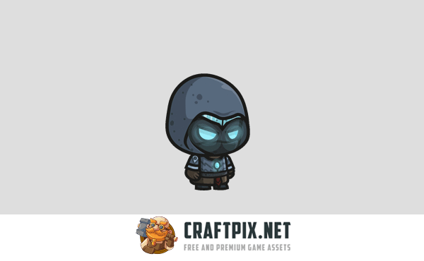 Chibi Technomage Character Game Sprites