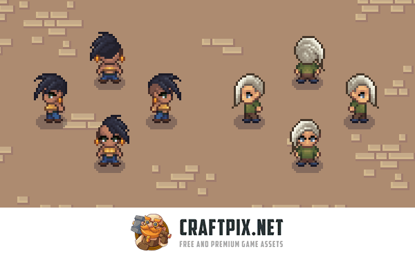 Pixel Art Market Square RPG Shop and NPC Assets Pack