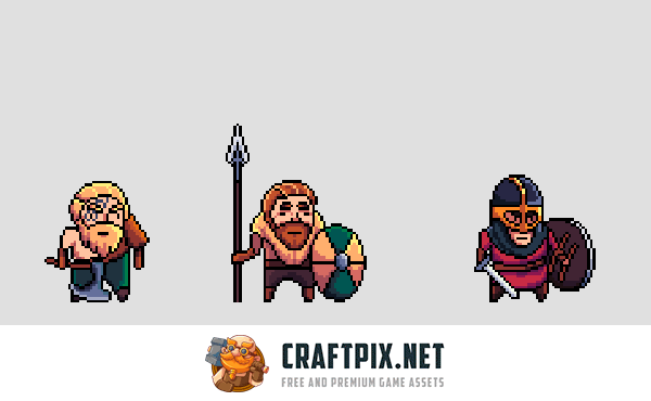 Warrior Pixel Art Sprite Sheets