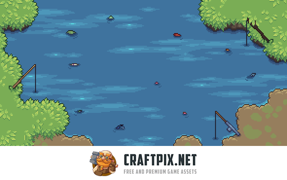 Fishing and Gathering Pixel Art RPG Icons