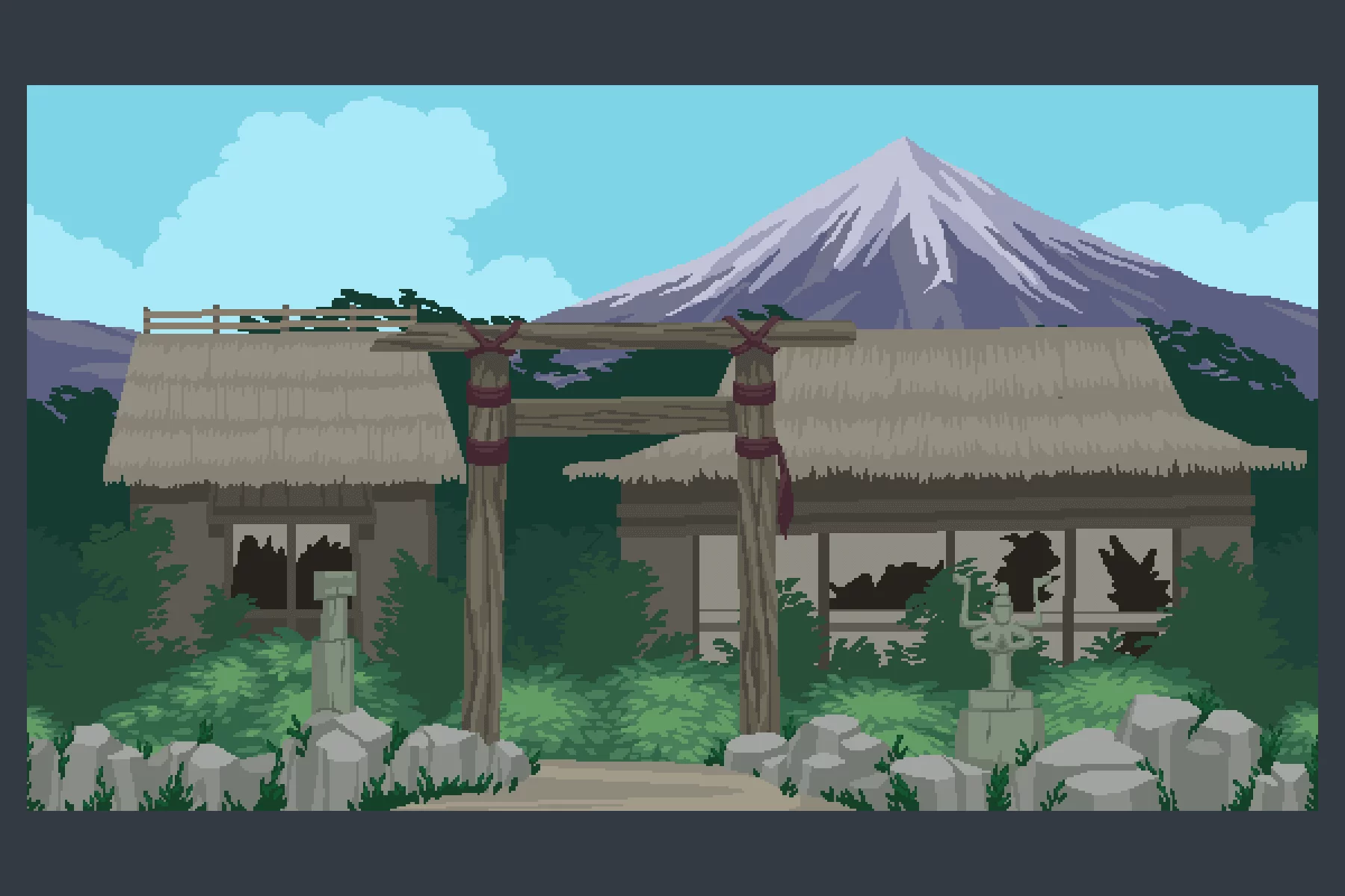 Pixel Art Abandoned Places Background Collection