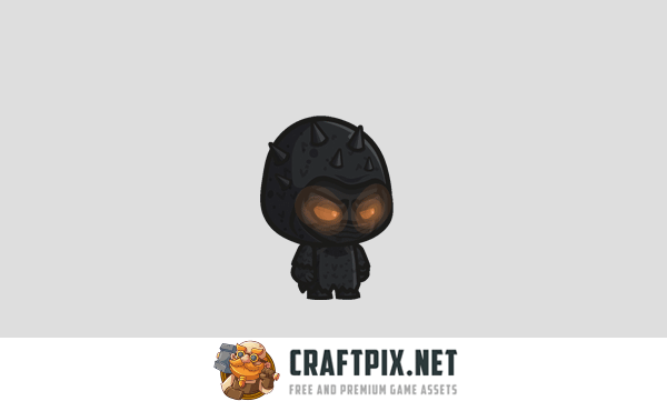 Chibi Black Reaper Character Sprites
