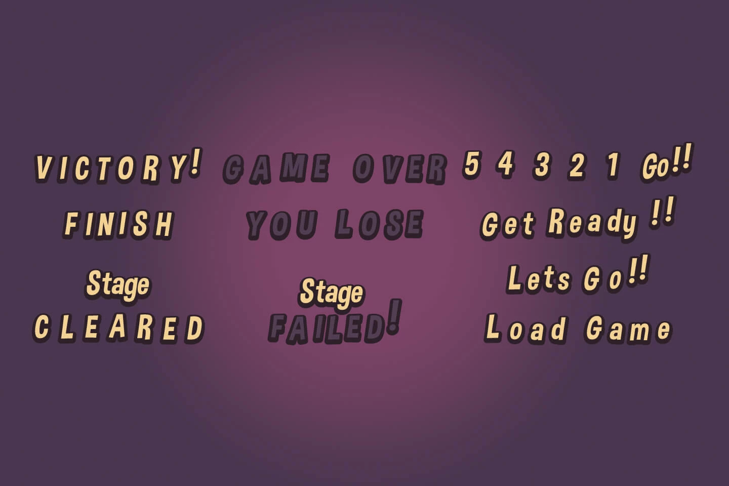 Animated Text Game Assets Pack 2