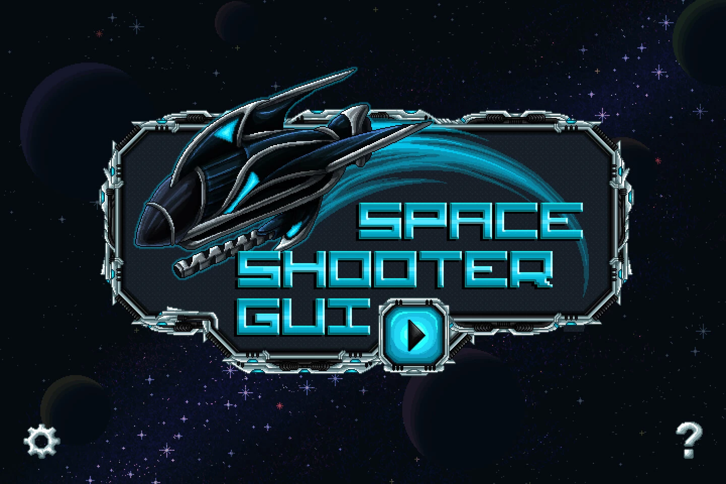 Pixel Art Space Shooter GUI