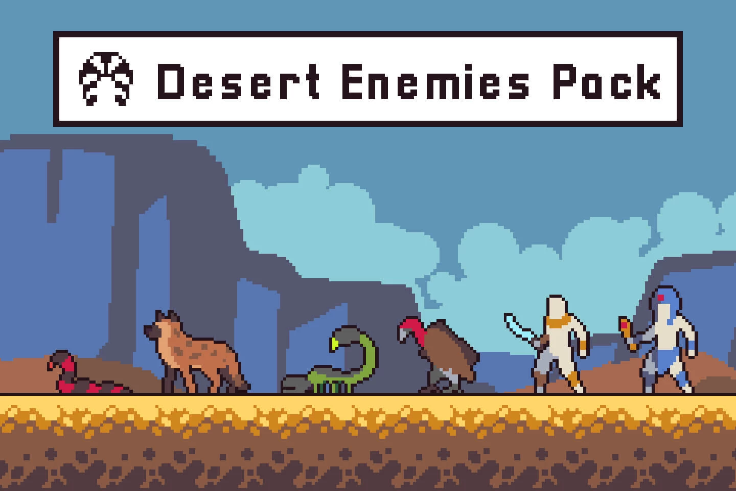 Desert Enemy Sprite Sheets Pixel Art