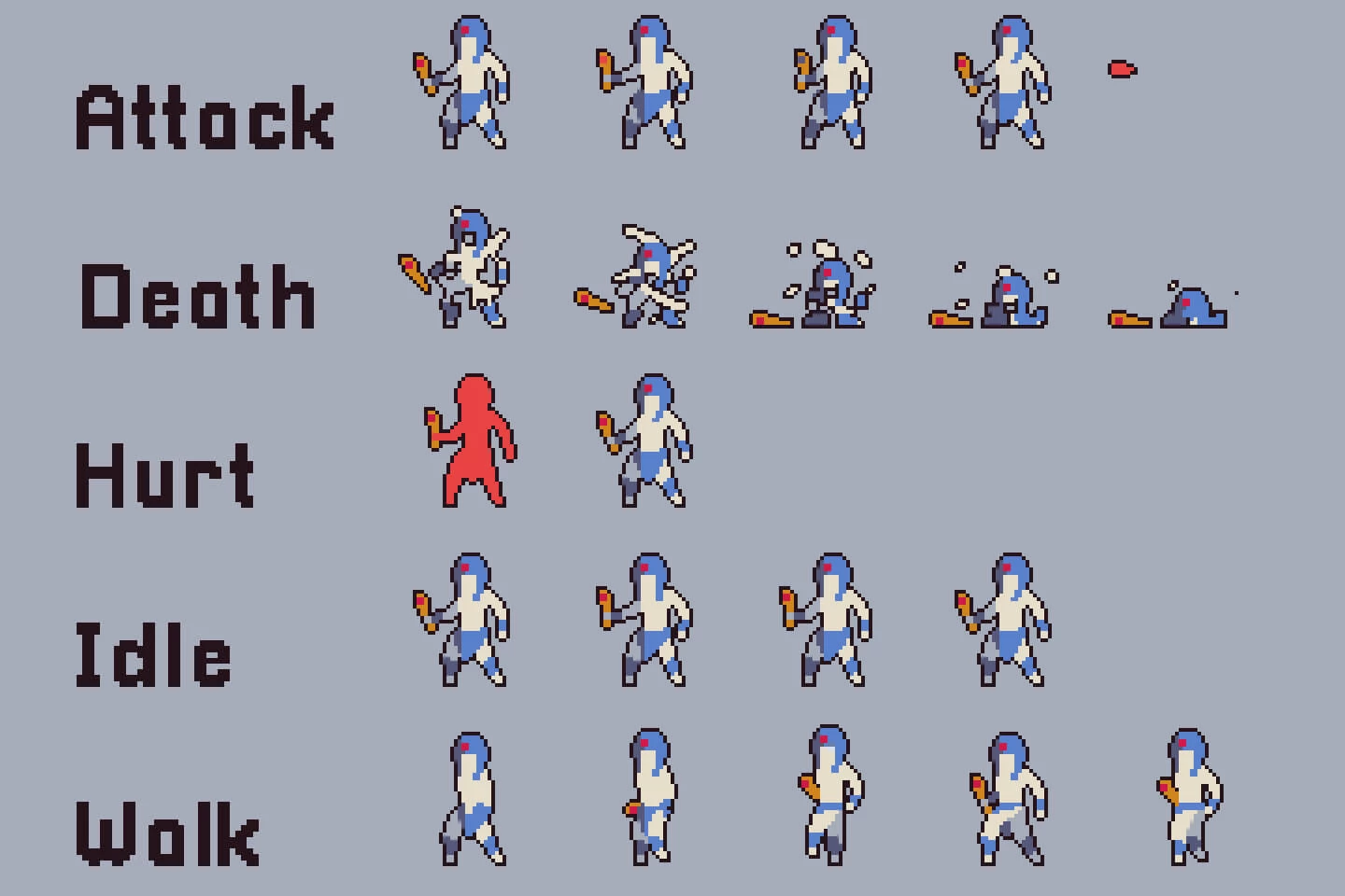 Desert Enemy Sprite Sheets Pixel Art