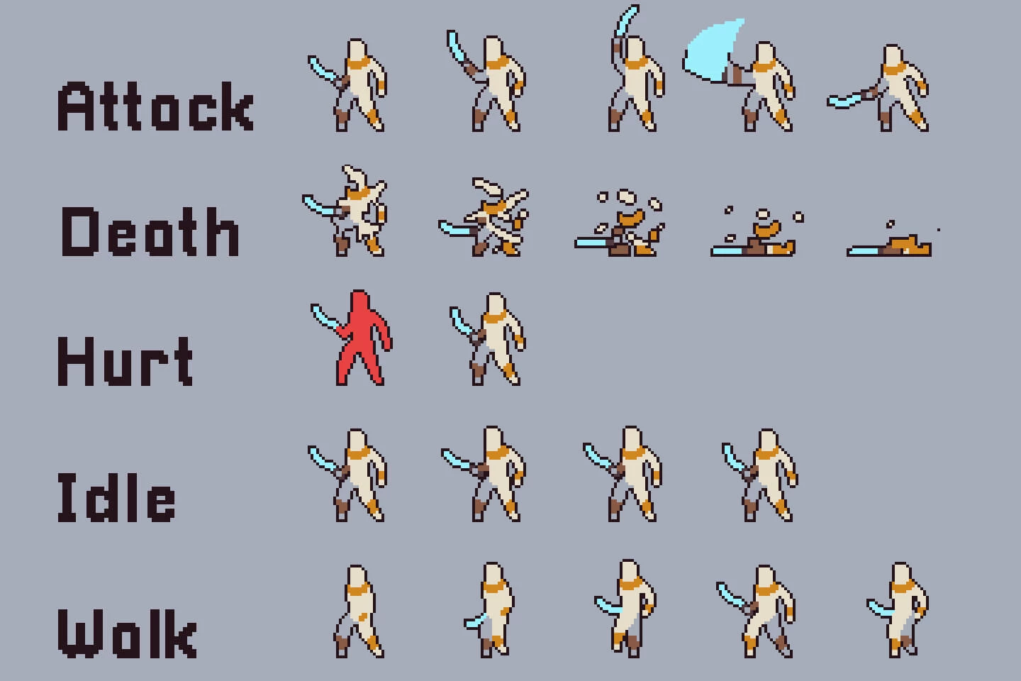 Desert Enemy Sprite Sheets Pixel Art