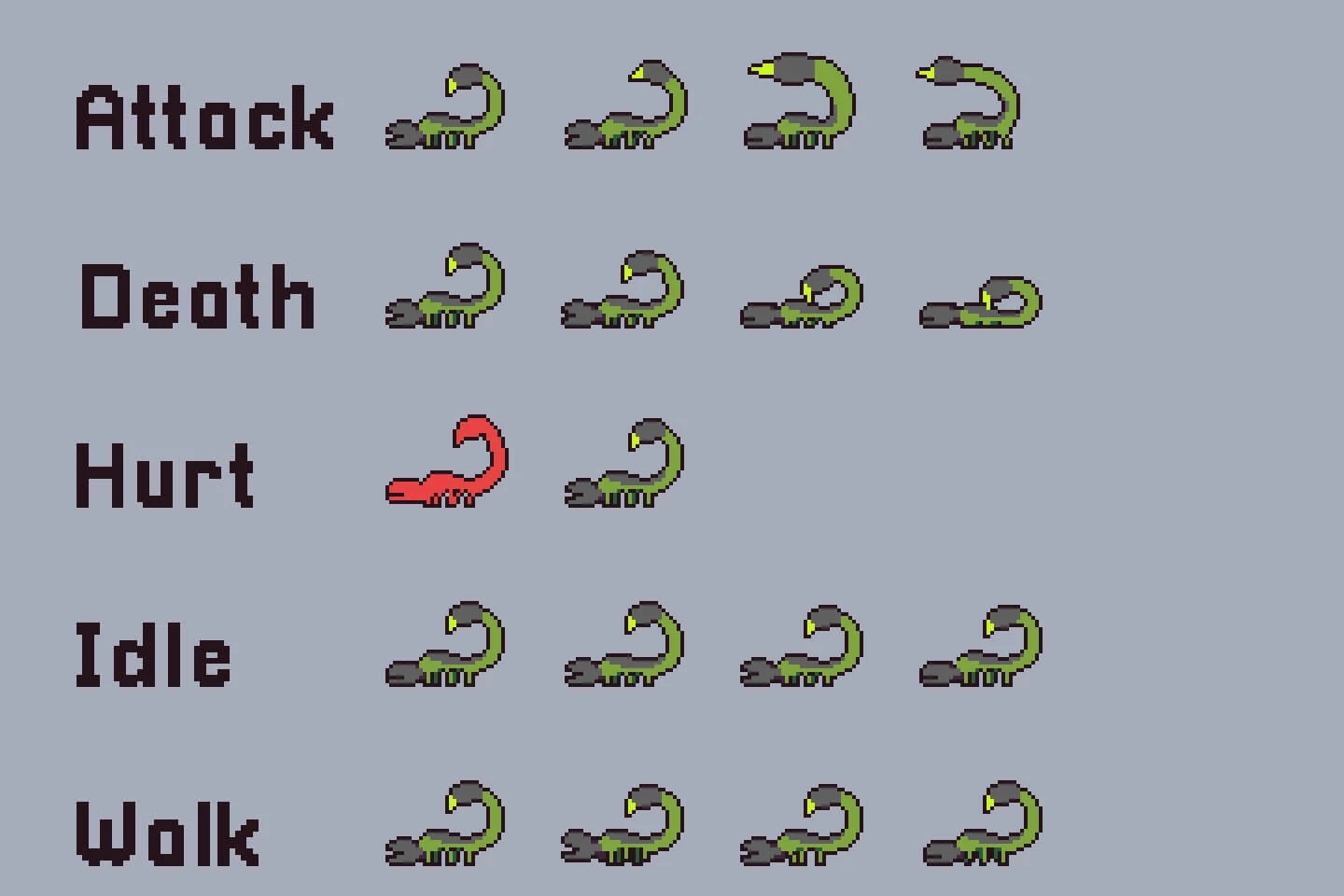 Desert Enemy Sprite Sheets Pixel Art