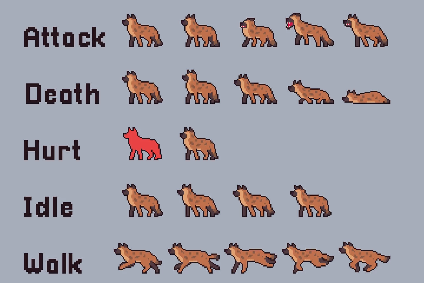 Desert Enemy Sprite Sheets Pixel Art