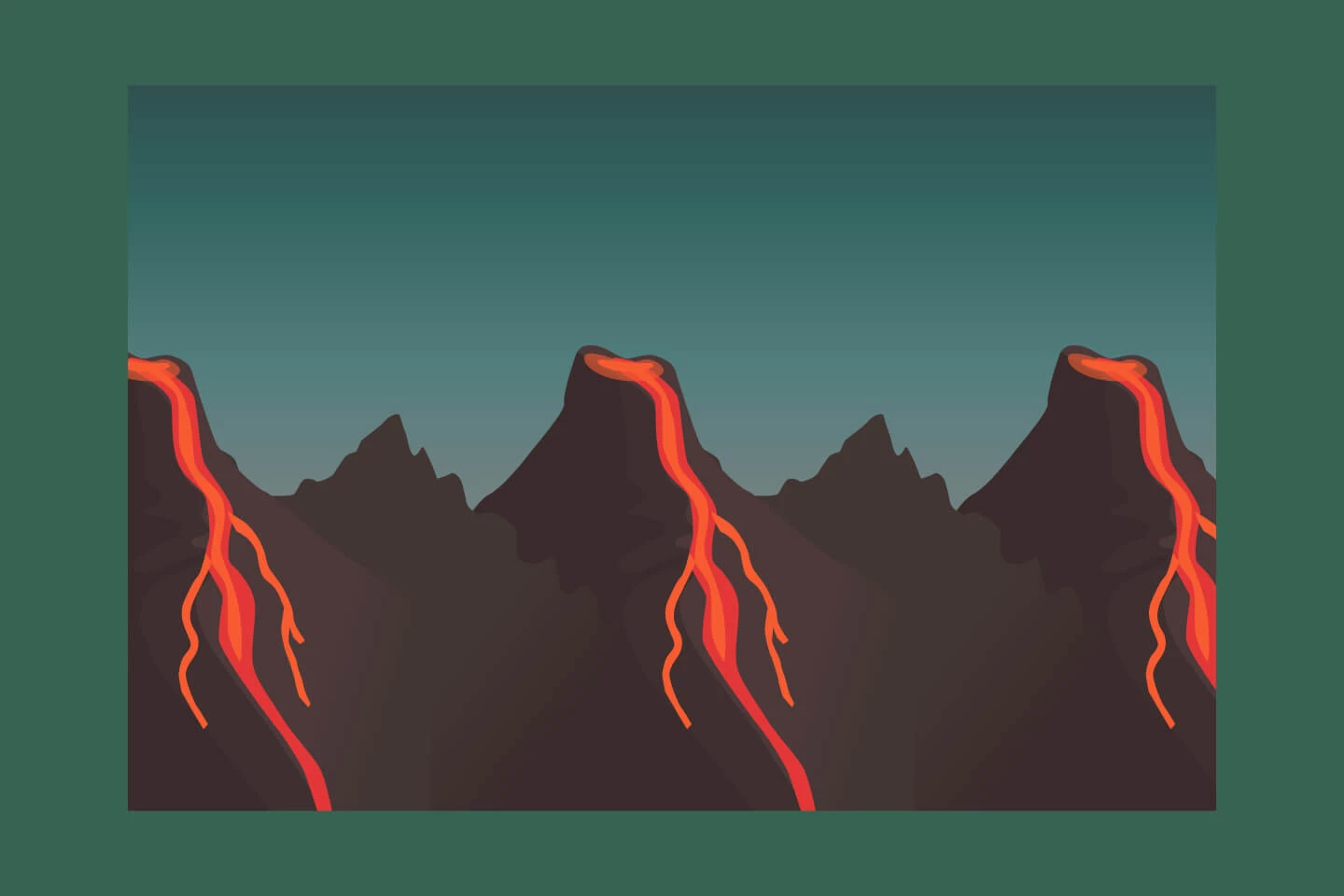 Volcano Area Platformer Game Tileset