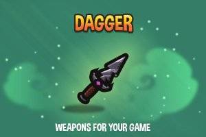 Dagger 2D武器包：40款可升级匕首，适合Q版战士