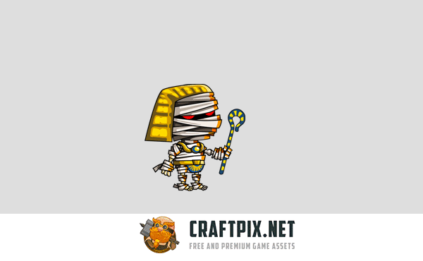 2D Fantasy Mummies Character Sprite