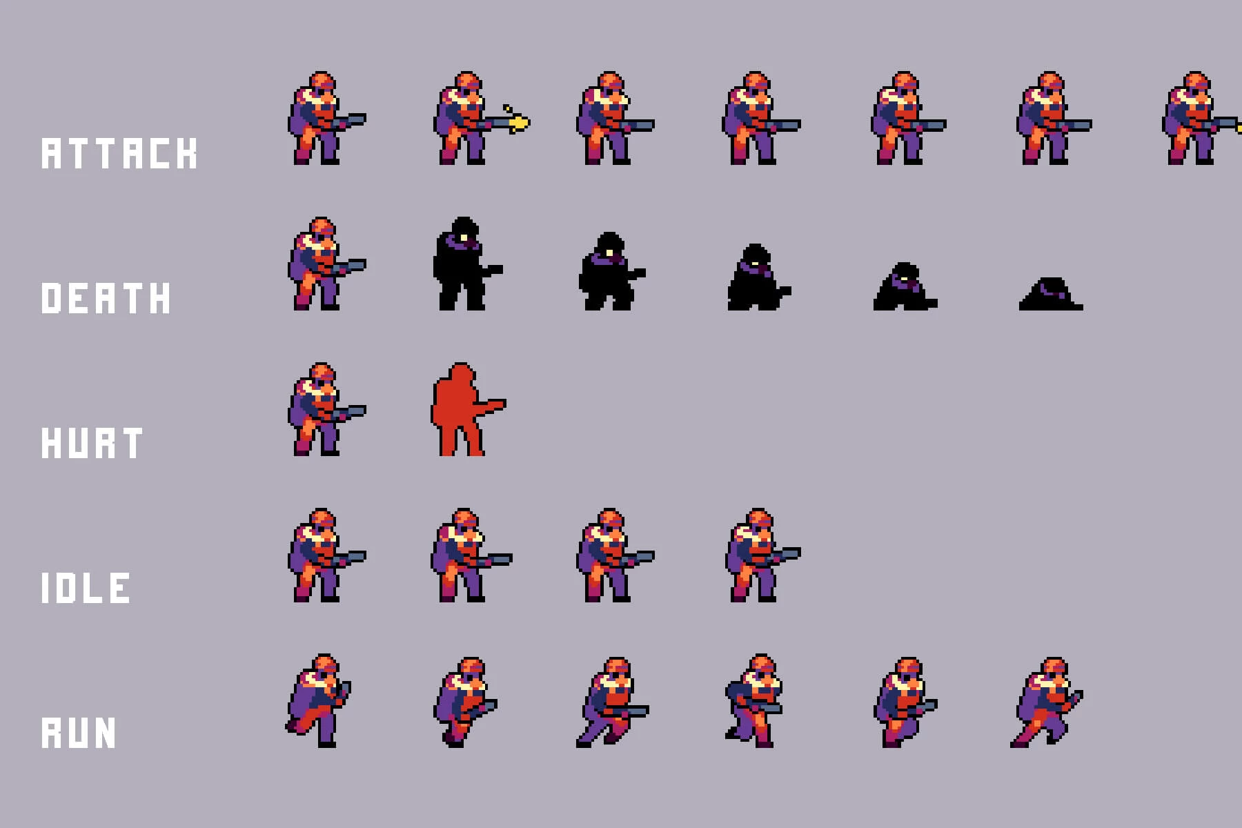 Industrial Zone Enemies Pixel Art