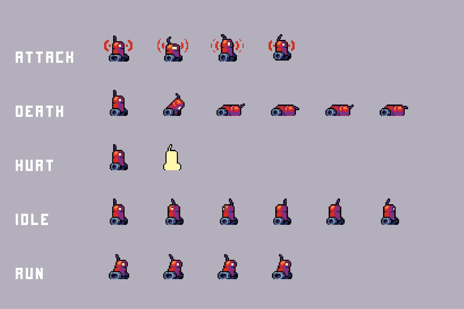 Industrial Zone Enemies Pixel Art