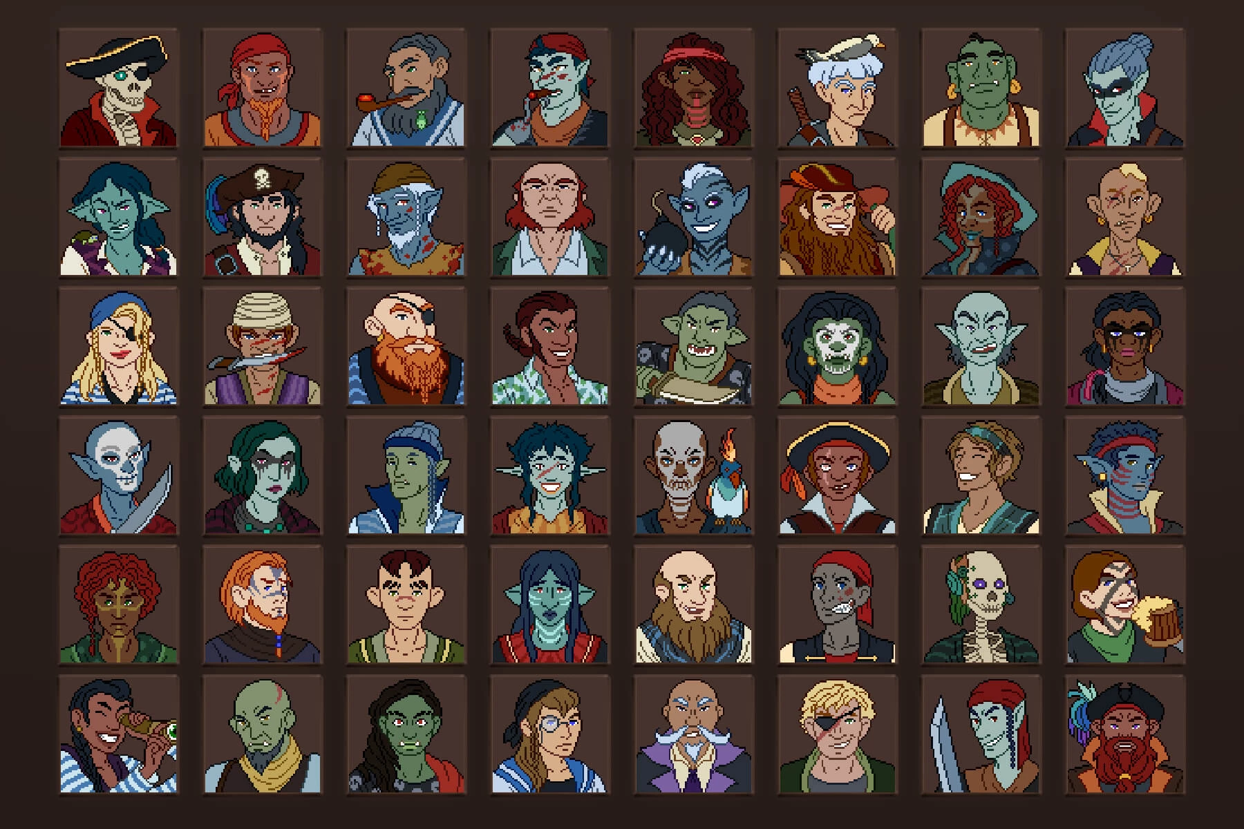Pirates Pixel Art 64×64 Icon Pack