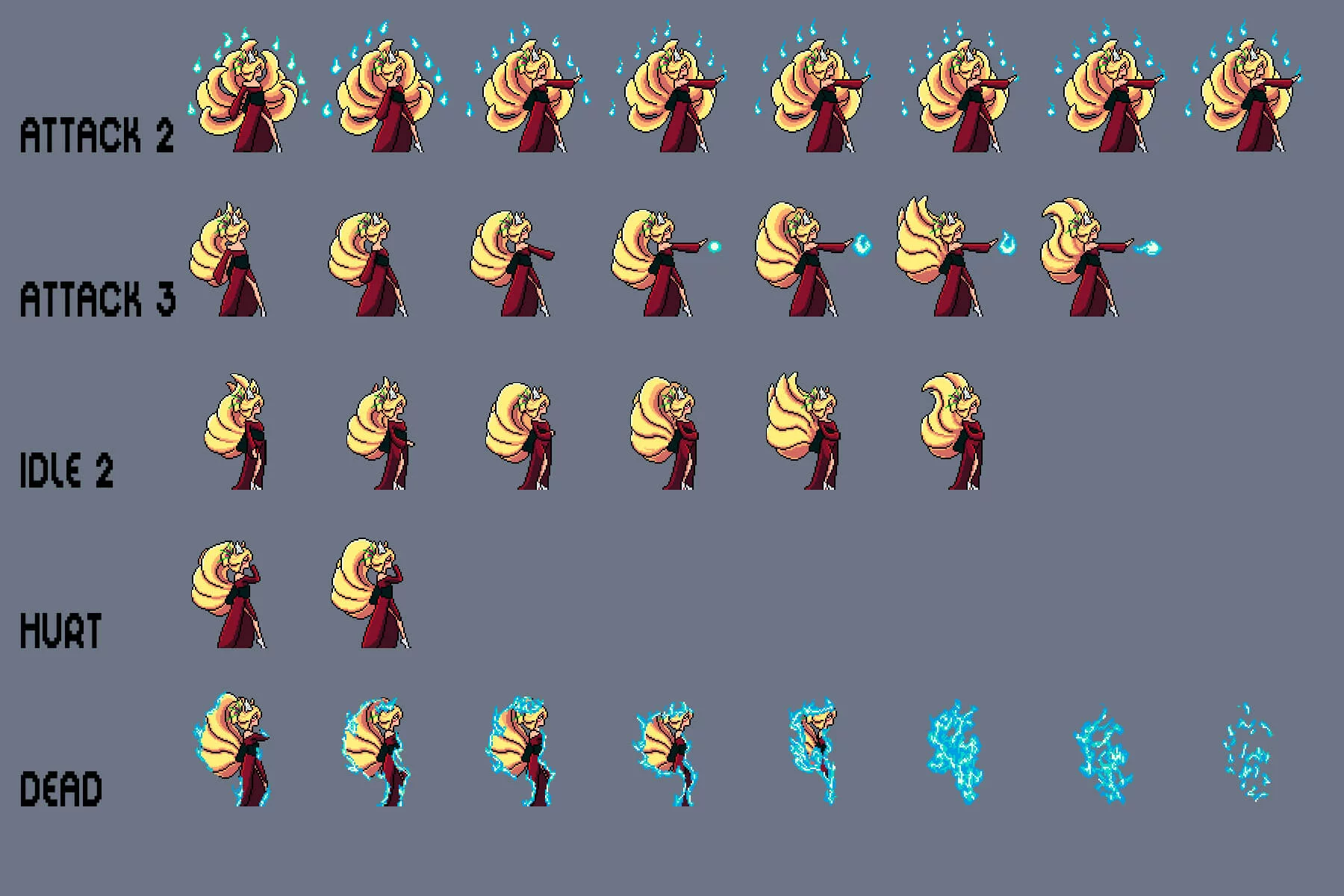 Yokai Pixel Art Character Sprites
