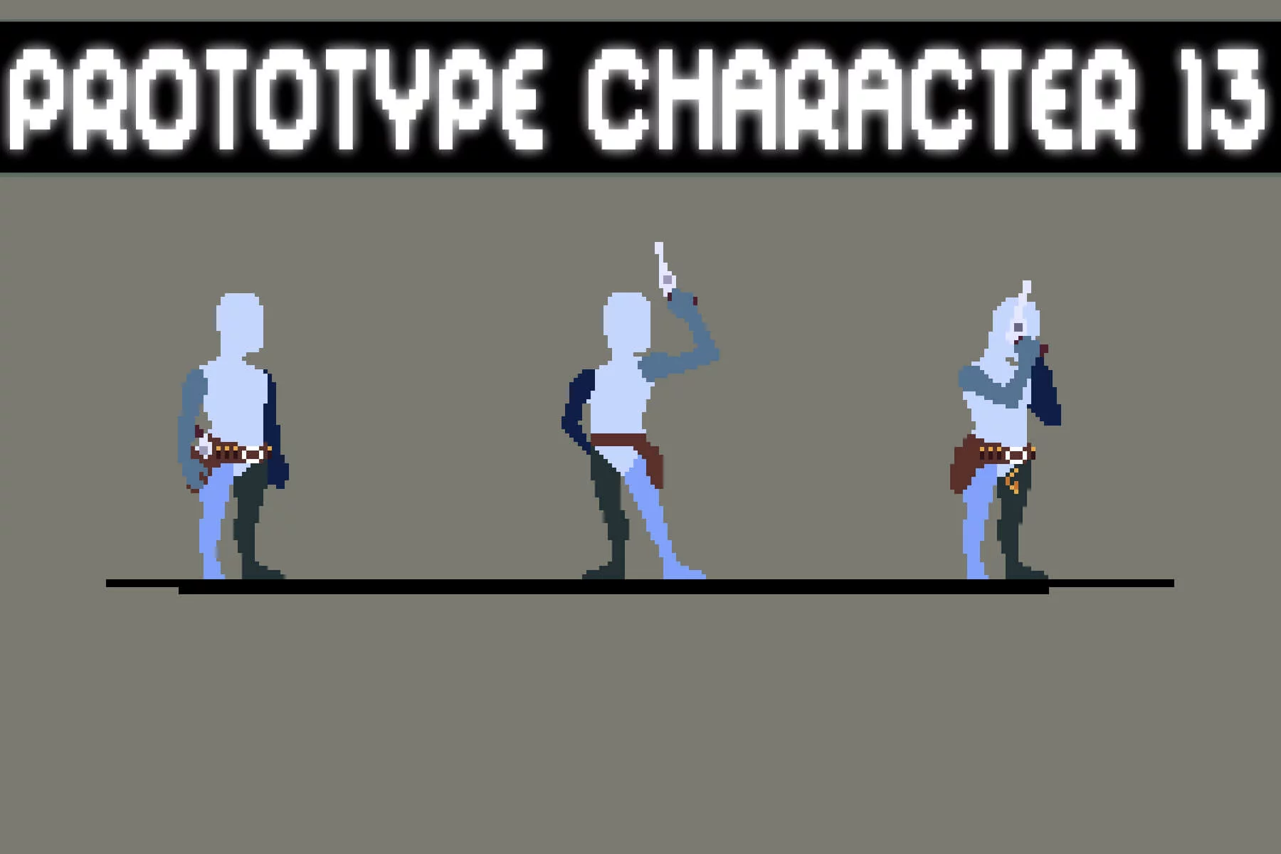 Prototype Gunslinger Sprite Sheet Pixel Art Pack