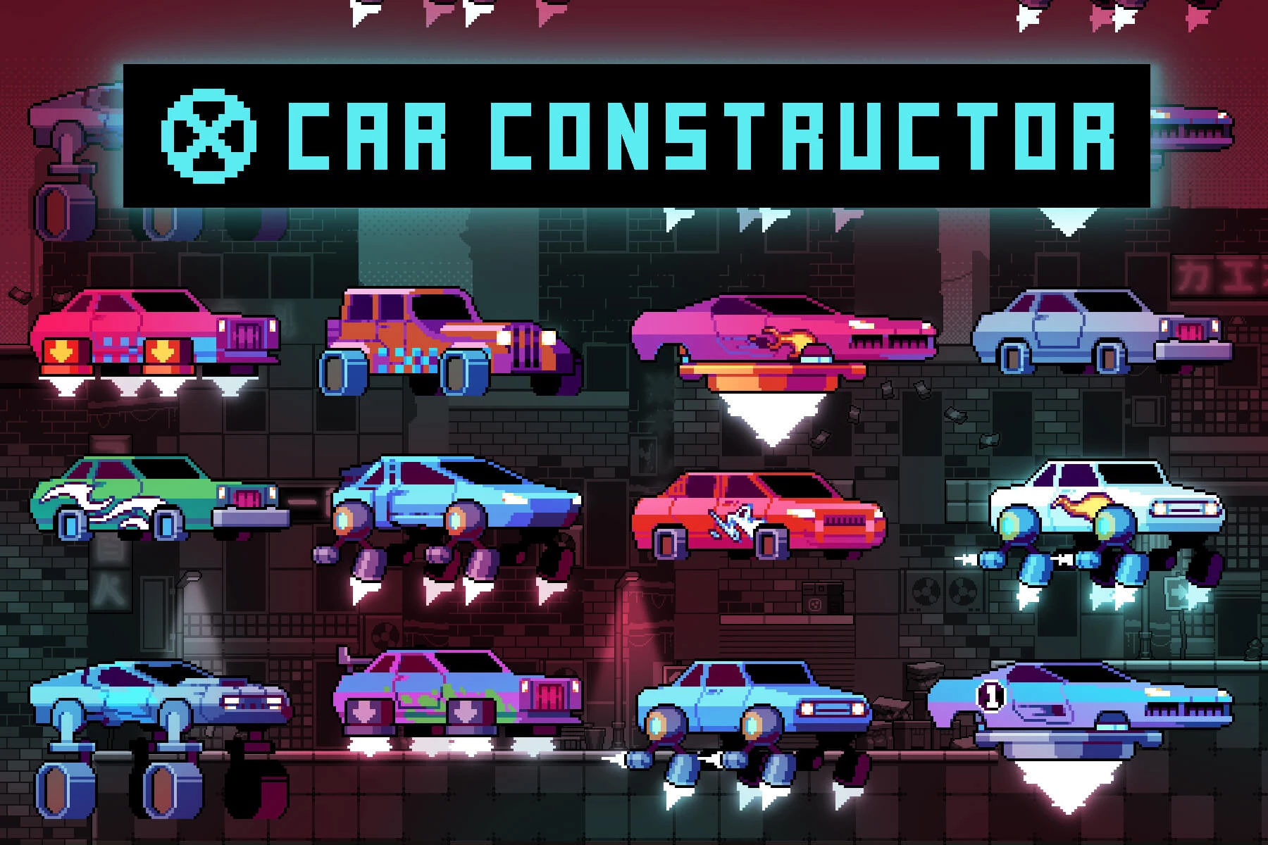 Car Constructor Pixel Art