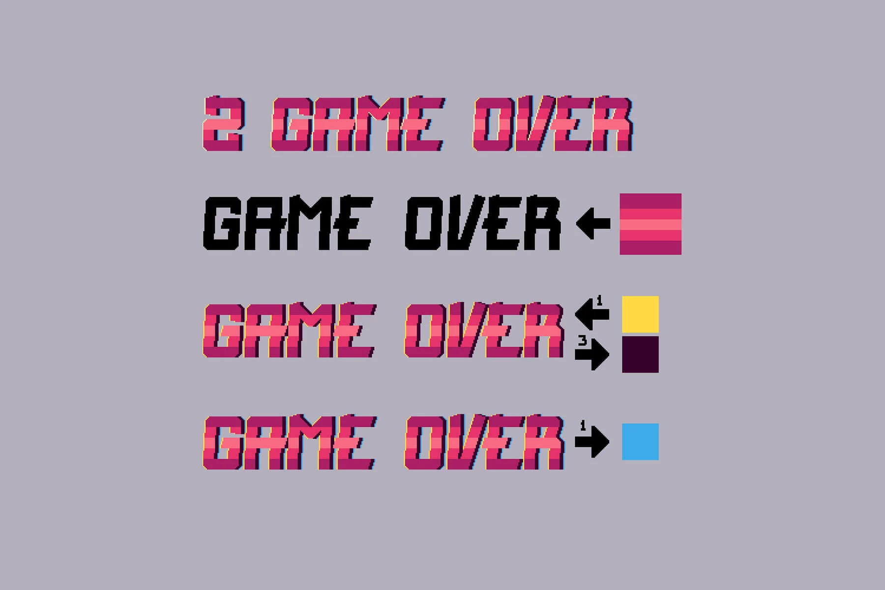 Cyberpunk Pixel Art Font Effects