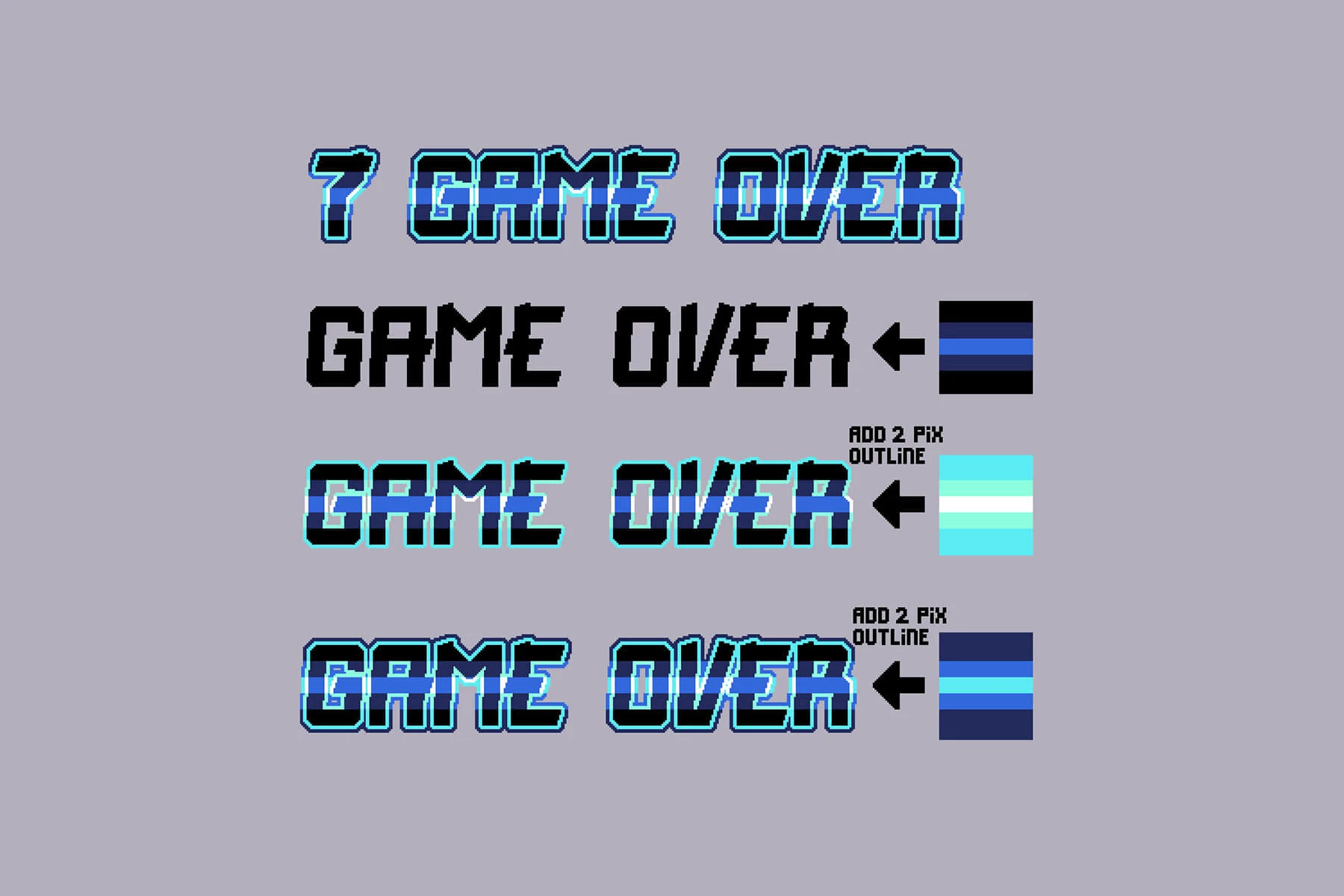 Cyberpunk Pixel Art Font Effects
