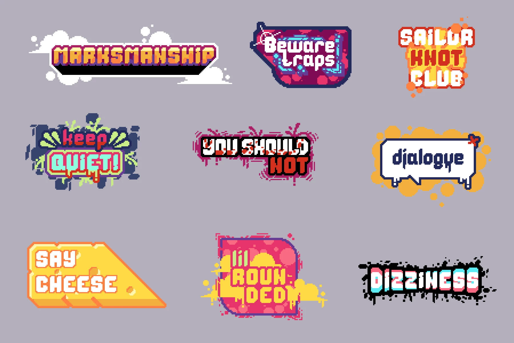 Graffiti Constructor Pixel Art Pack 2