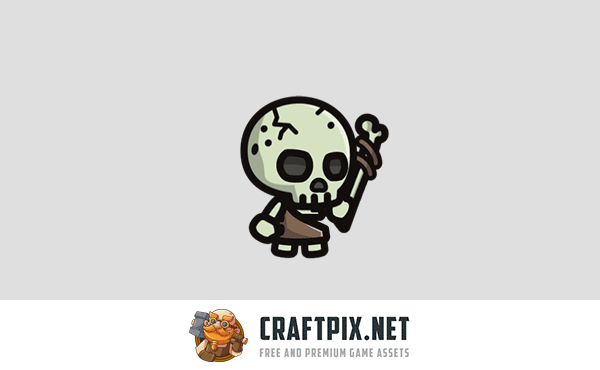 Regular Skeleton Tiny Style 2D Sprites