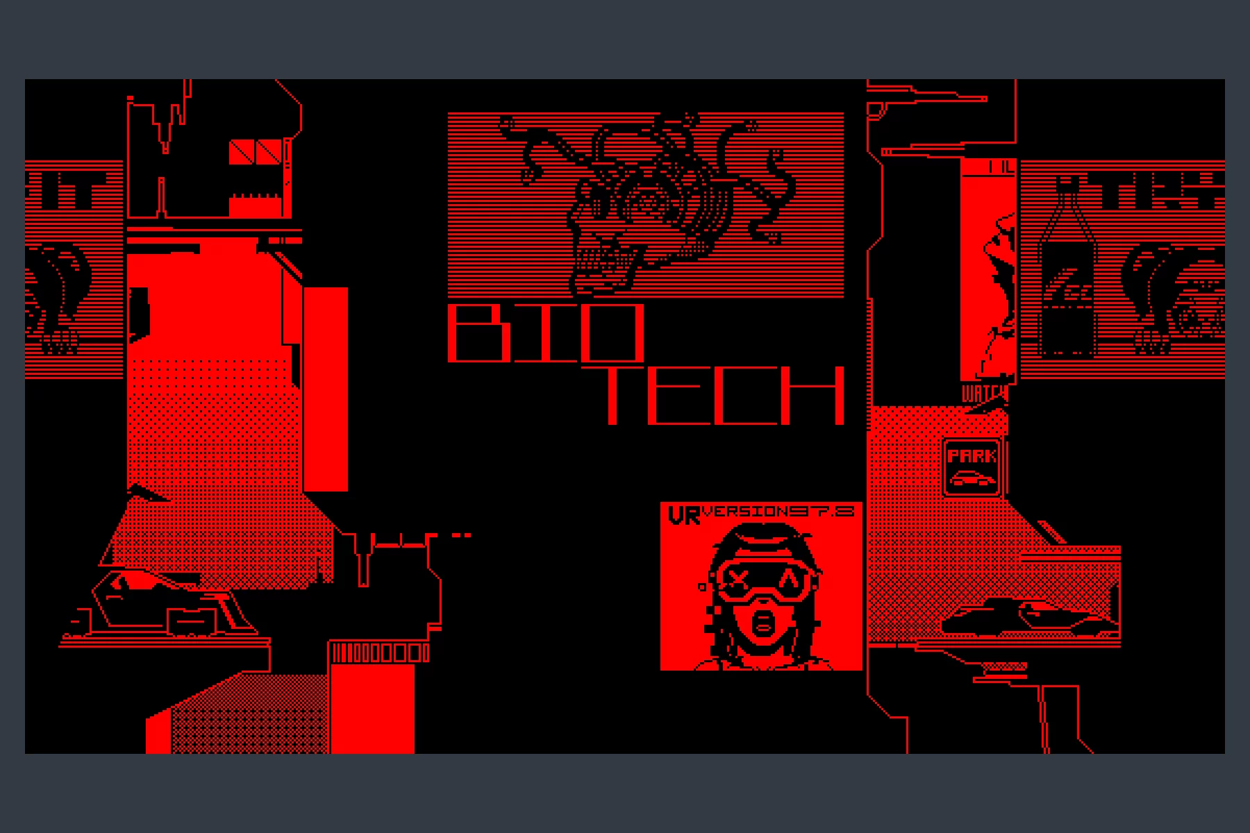 1-Bit Cyberpunk City Night Pixel Backgrounds