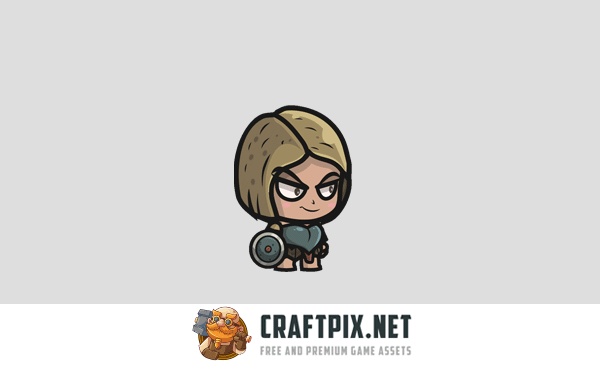 Amazon Warrior Chibi Character Sprites