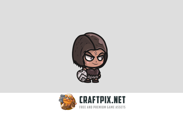 Amazon Warrior Chibi Character Sprites