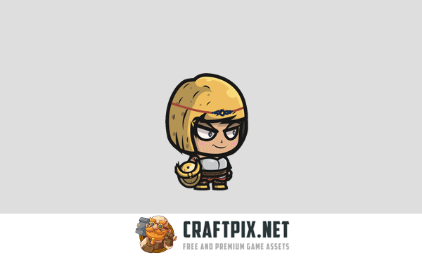 Amazon Warrior Chibi Character Sprites