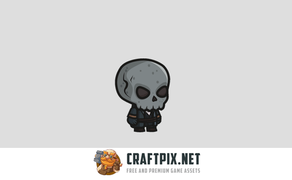 Chibi Skeleton Nobleman Character Sprites