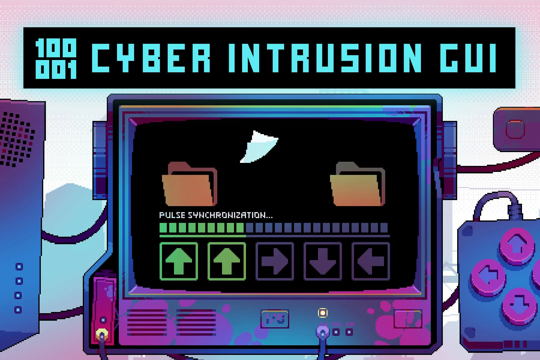 Cyber Intrusion GUI Pixel Art Pack