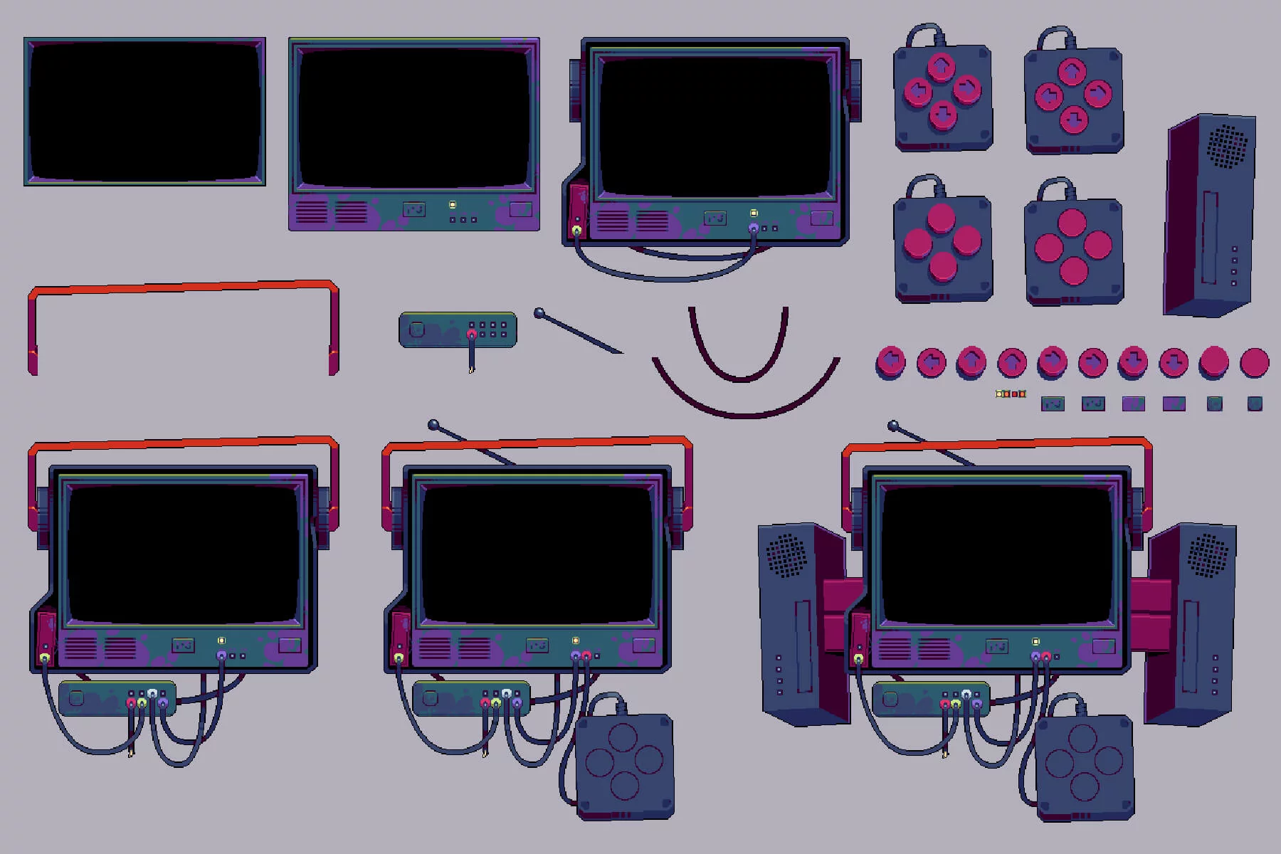 Cyber Intrusion GUI Pixel Art Pack
