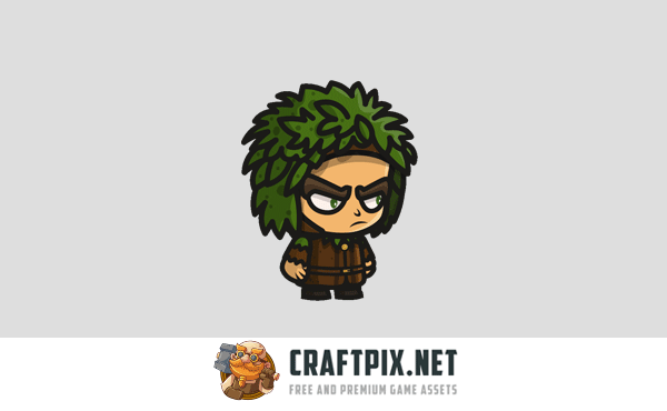 Forest Ranger Chibi Character Sprites