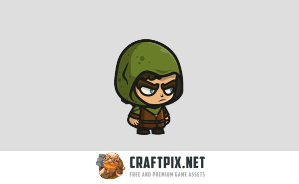 Forest Ranger Chibi Character Sprites