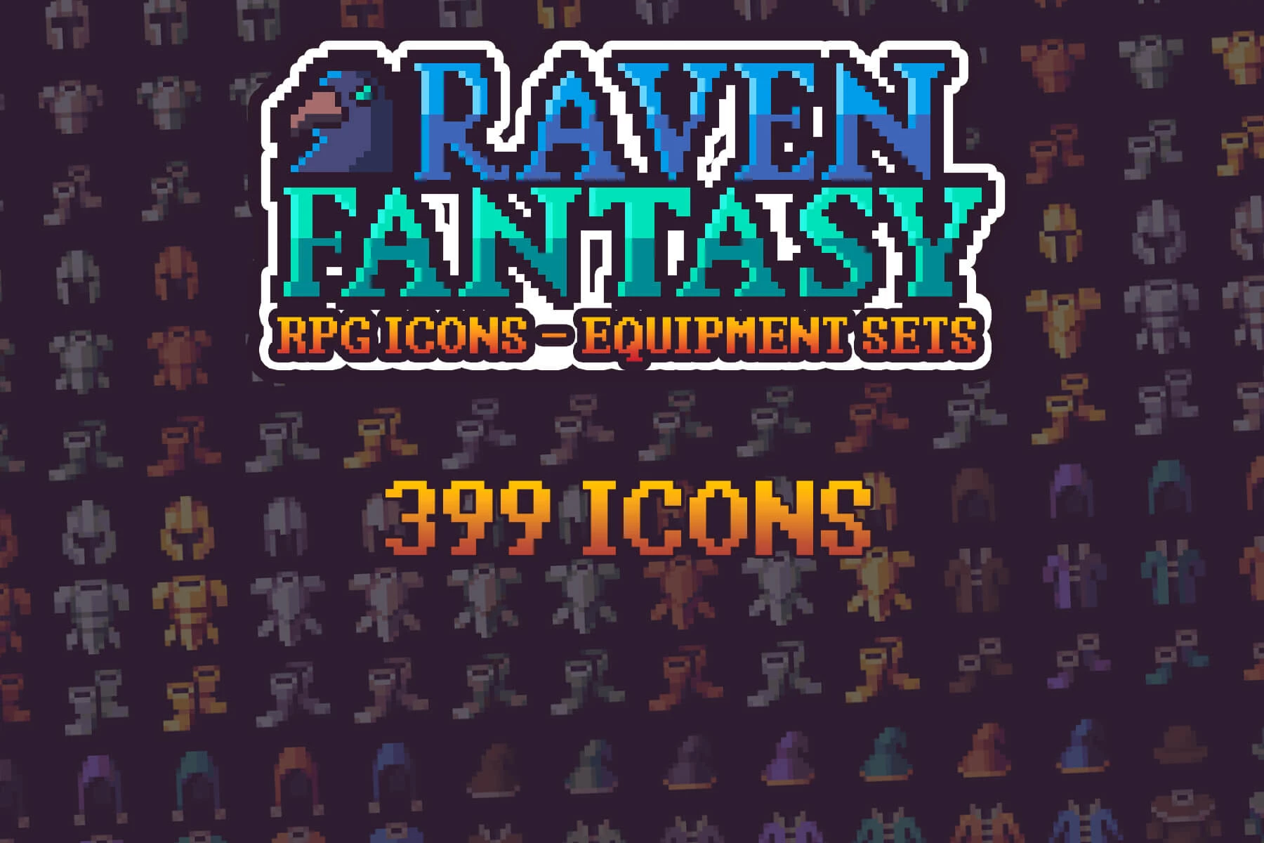 RPG Icons Pixel Art Equipment Sets
