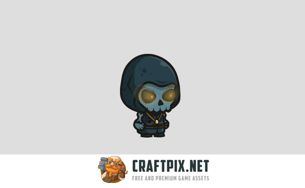 Chibi Skeleton Sorcerer Character Sprites