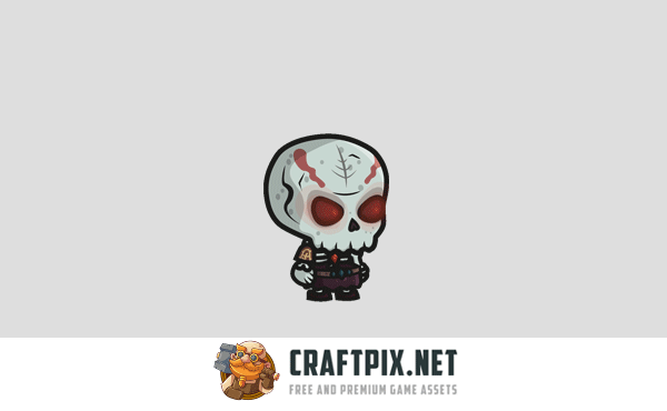Chibi Skeleton Sorcerer Character Sprites