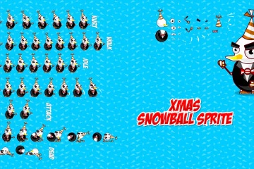 Xmas Snowball Character Sprite
