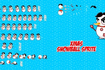 Xmas Snowball Character Sprite