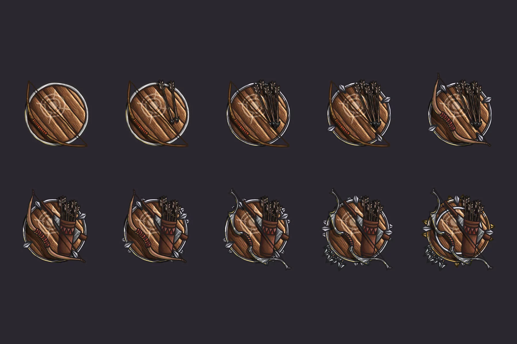 Weapon Achievement Vector RPG Icons