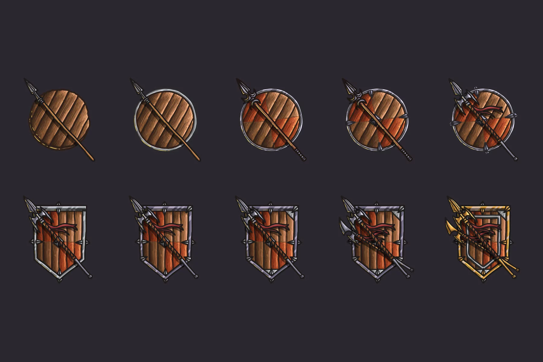 Weapon Achievement Vector RPG Icons