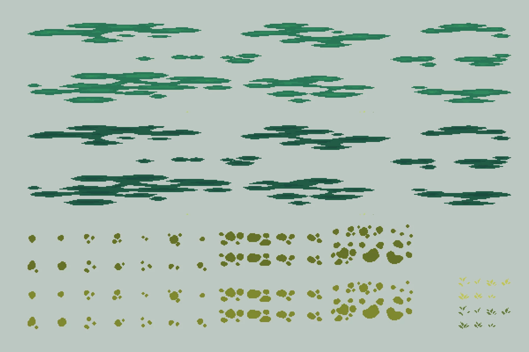 Swamp Top-Down Tileset Pixel Art