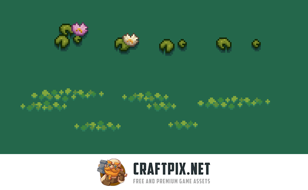 Swamp Top-Down Tileset Pixel Art