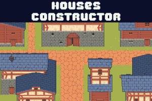 俯视角RPG房屋构建素材包：32×32像素艺术图块