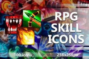 100个RPG技能图标包：被动与主动技能图标合集