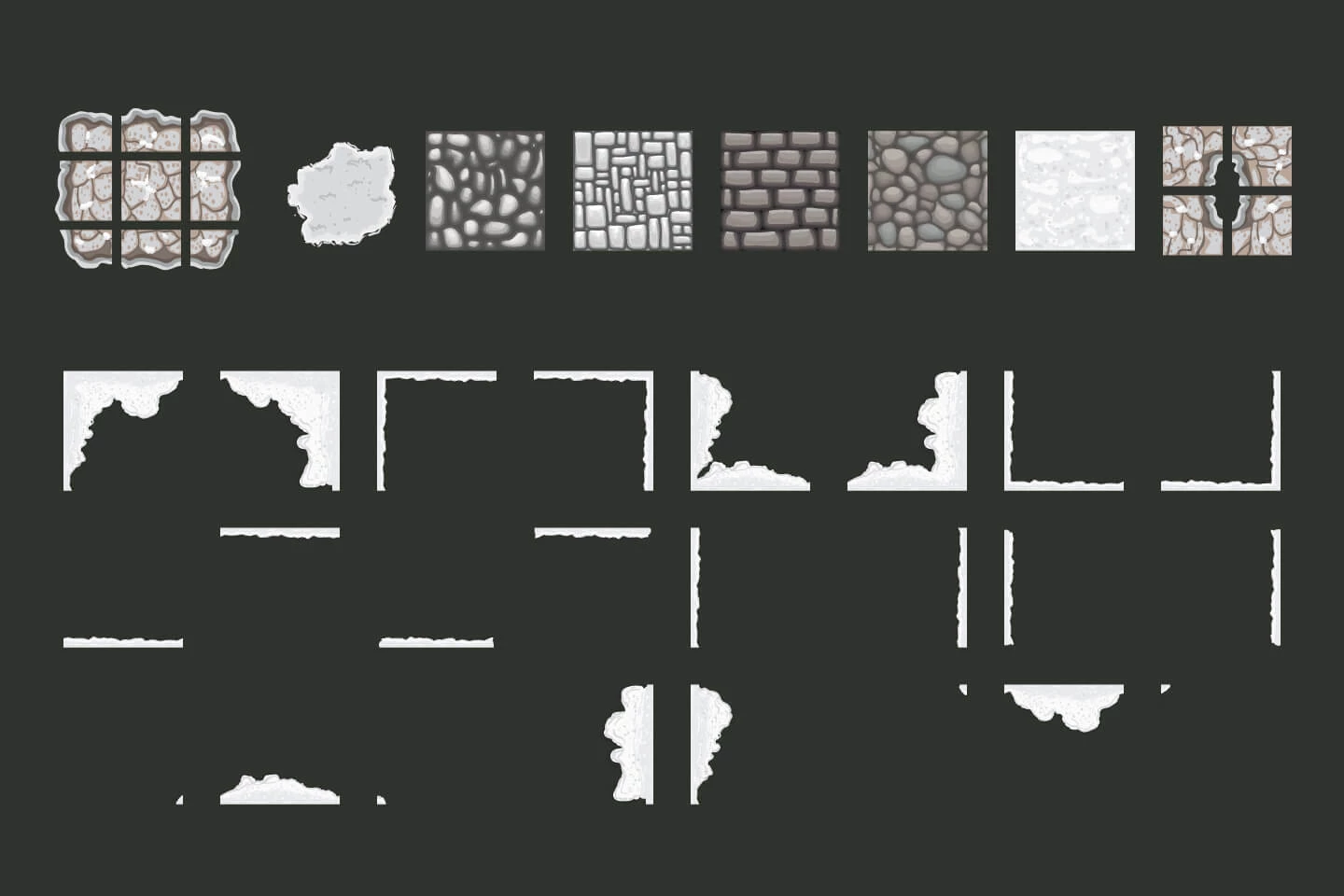 Winter Medieval City 2D Tileset