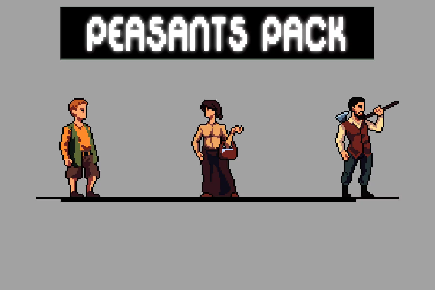 Peasants 2D Pixel Art Sprite Pack