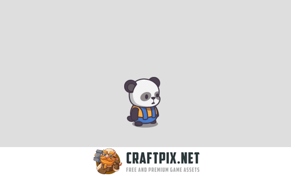 Cute Panda Game Person Sprites